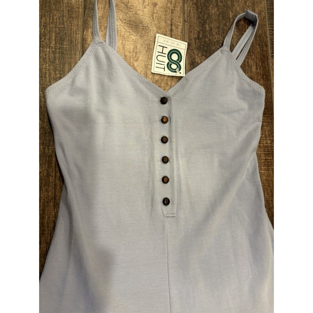 Huit Romper Womens Size 8 Gray Minimalist Coastal Lounge Y2K Chic Made In France - Picture 3 of 13